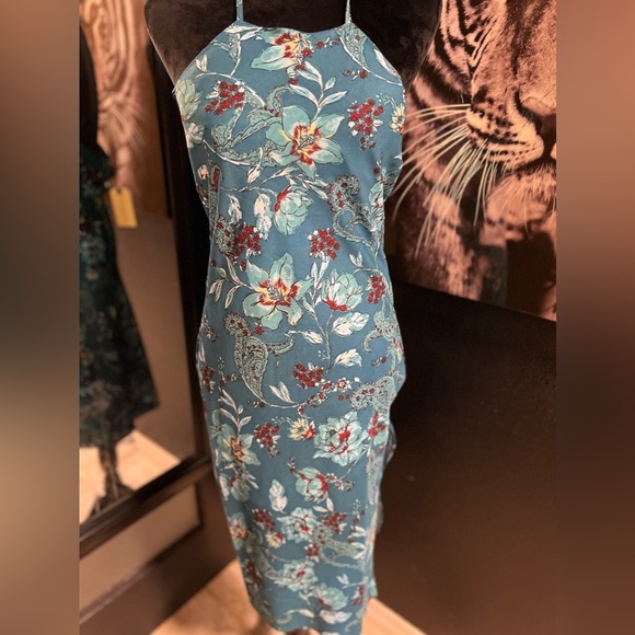 💕NWT- BEAUTIFUL BAND OF THE FREE TEAL HALTER DRESS SZ XS💕 - Picture 10 of 10